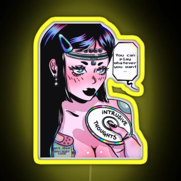 INTRUSIVE THOUGHTS RGB Neon Sign