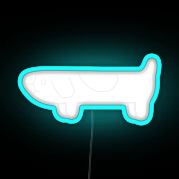 Invisible Hidden Long Dog RGB Neon Sign