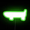 Neon Dog Sign with Invisible Hidden LED RGB Color Lighting