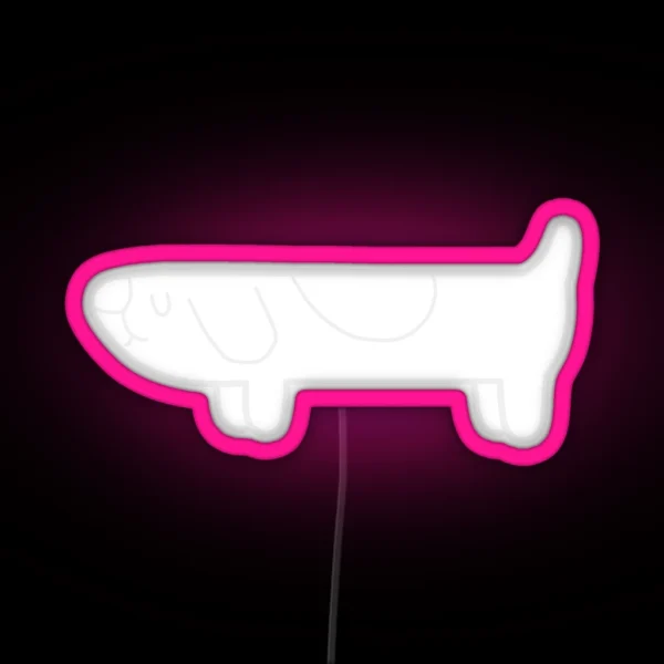 Invisible Hidden Long Dog RGB Neon Sign