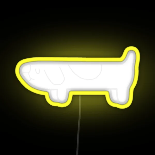 Invisible Hidden Long Dog RGB Neon Sign