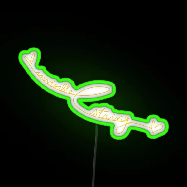 Invisible String Gold RGB Neon Sign