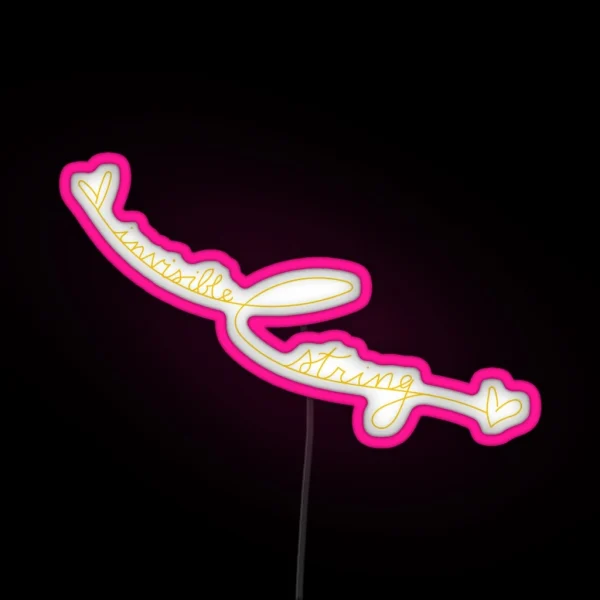 Invisible String Gold RGB Neon Sign