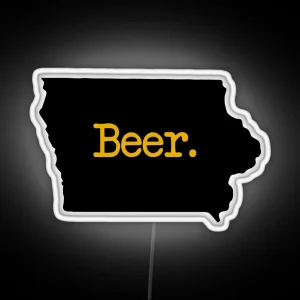 Iowa Beer IA RGB Neon Sign