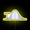 Personalized Neon IQ Sign with Bell Curve and You Are Here indication