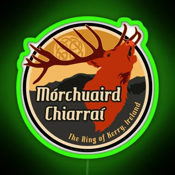 Ireland Ring Of Kerry Stag Led Led RGB Neon Sign