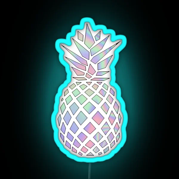 Iridescent Pineapple RGB Neon Sign