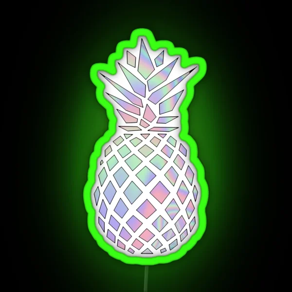 Iridescent Pineapple RGB Neon Sign