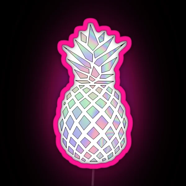 Iridescent Pineapple RGB Neon Sign