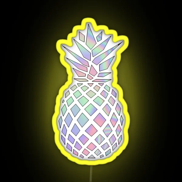 Iridescent Pineapple RGB Neon Sign