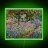 Vintage Whimsical French Inspired Iris Floral Neon Wall Art Decoration