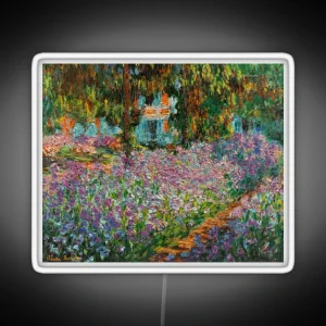 Irises In Monet S Garden At Giverny RGB Neon Sign