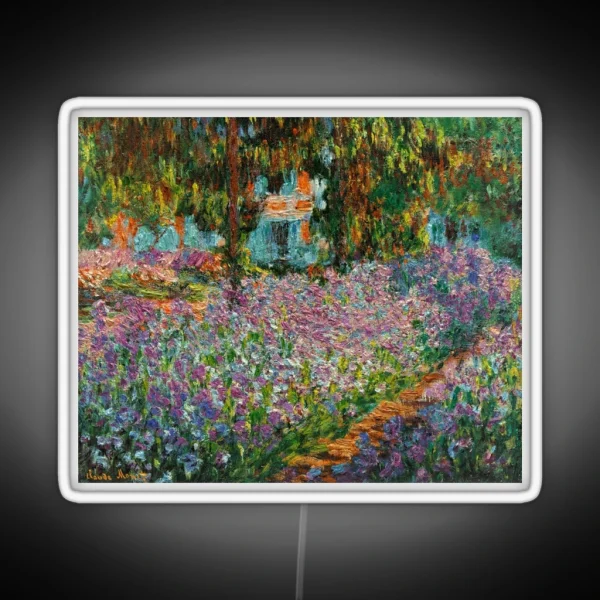 Irises In Monet S Garden At Giverny RGB Neon Sign