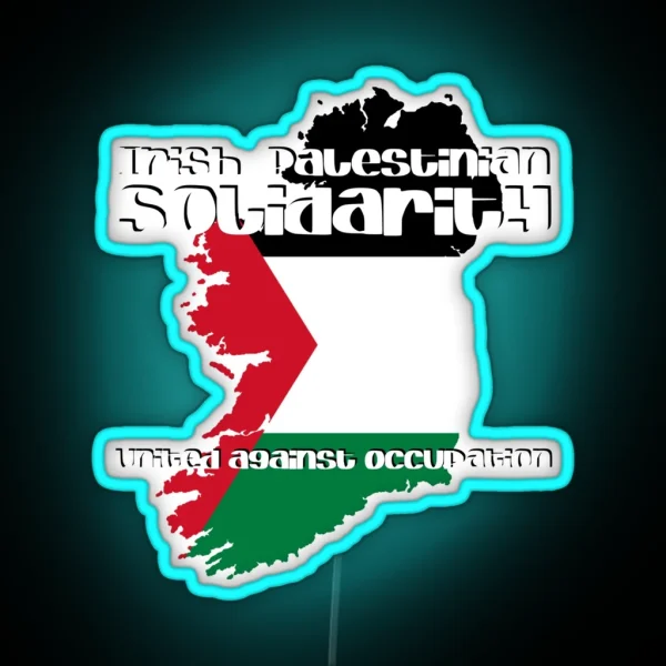 Irish Palestinian Solidarity RGB Neon Sign