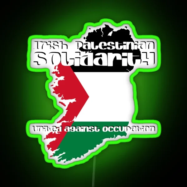 Irish Palestinian Solidarity RGB Neon Sign