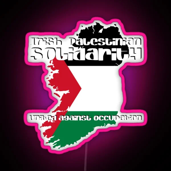 Irish Palestinian Solidarity RGB Neon Sign