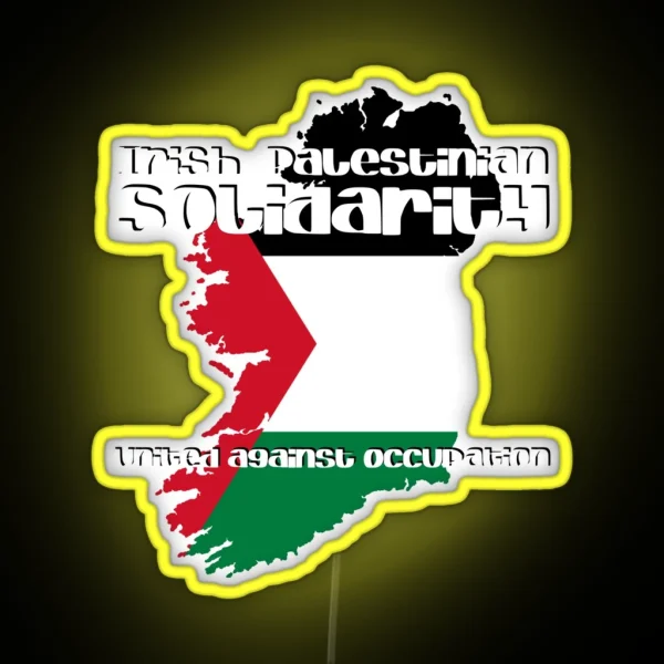 Irish Palestinian Solidarity RGB Neon Sign