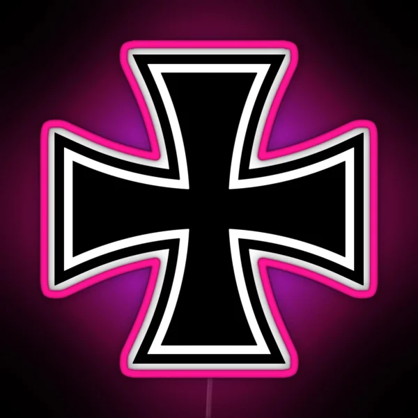 Iron Cross Logo RGB Neon Sign
