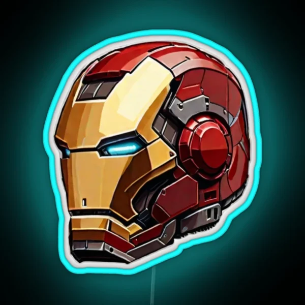 Iron Helmet RGB Neon Sign