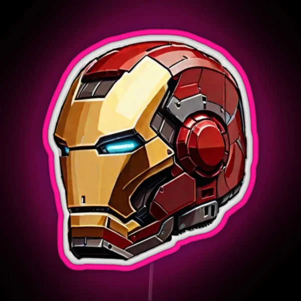 Iron Helmet RGB Neon Sign