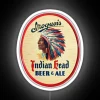 Authentic Iroquois Indian Head Logo Neon Sign for Bars and Taverns