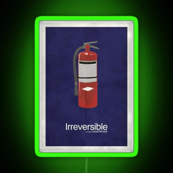 Irreversible Minimalist Interpretation RGB Neon Sign