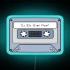 Neon Retro Music Sign, Is It Over Now Cassette Colors