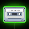 Retro inspired cassette tape neon light wall decor art installation