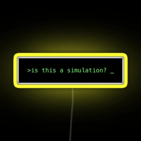 Is This A Simulation RGB Neon Sign