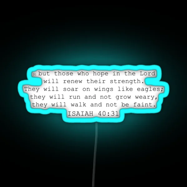 Isaiah 40 31 RGB Neon Sign