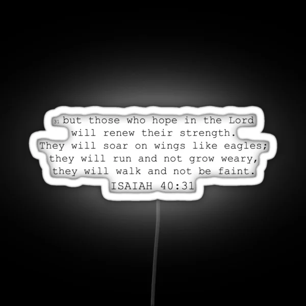 Isaiah 40 31 RGB Neon Sign
