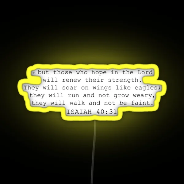 Isaiah 40 31 RGB Neon Sign