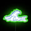Neon Bible Verse Decor RGB Isaiah 43:2 Inspirational Home Sign