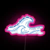 Brightly colored RGB LED display art with personalized message Isaiah
