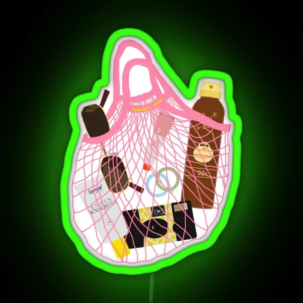 Island Girl Beach Bag RGB Neon Sign
