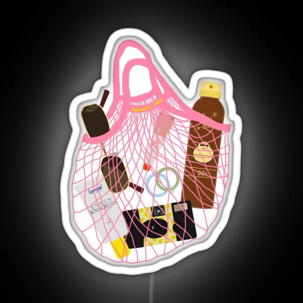 Island Girl Beach Bag RGB Neon Sign