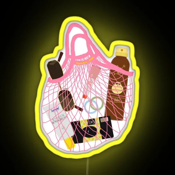 Island Girl Beach Bag RGB Neon Sign
