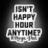 Neon bar sign with colorful lights and giant pint design