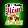 Vibrant RGB Neon Sign Happy Hour is Always on Schedule
