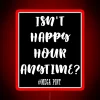 Neon lights add playful touch with anytime happy hour vibes.