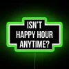 Neon Happy Hour Sign with Customizable Time Design in Bold Colors