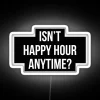 Modern Neon Sign with Happy Hour Design in Bold Colors