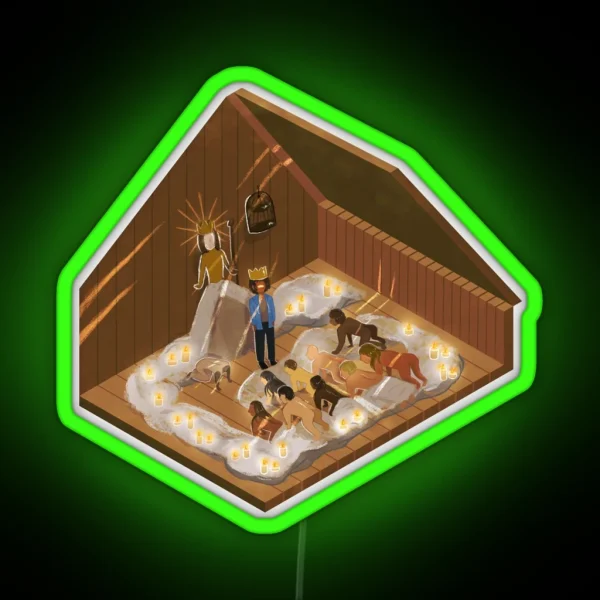 Isometric Hereditary Art RGB Neon Sign