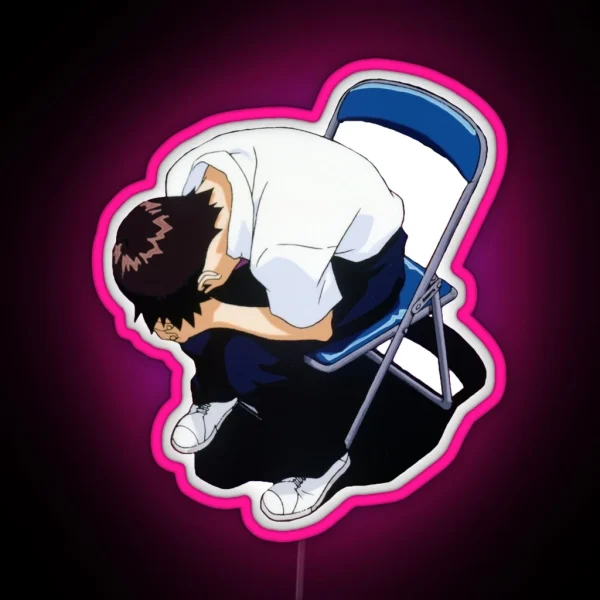 It All Comes Tumbling Down Shinji Ikari RGB Neon Sign