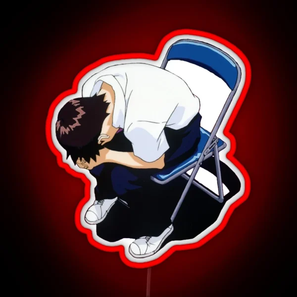 It All Comes Tumbling Down Shinji Ikari RGB Neon Sign