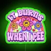 Neon signs for kids' rooms with humorous bathroom decor themes.