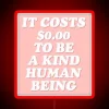 Spread kindness without spending a dime with vibrant neon lighting