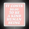 Affordable kindness inspiration with vibrant colorful LED neon signage