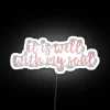 Peaceful Inspirational Quote in Vibrant Color-Changing LED Light Display