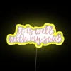 Colorful RGB LED neon sign for home decoration inspiration.